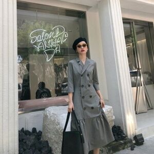 Women’s Sleeve Dress Gray Size Medium